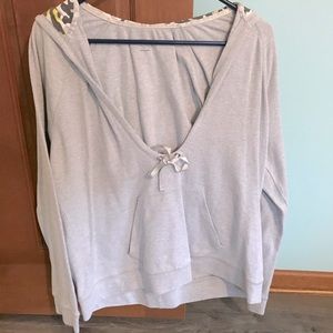 Scoop neck hoodie